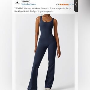 VEOREO Women's Navy Workout Jumpsuit
